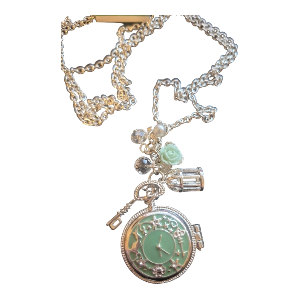 Decree Silver Chain Necklace Charm Fairycore Cottagecore